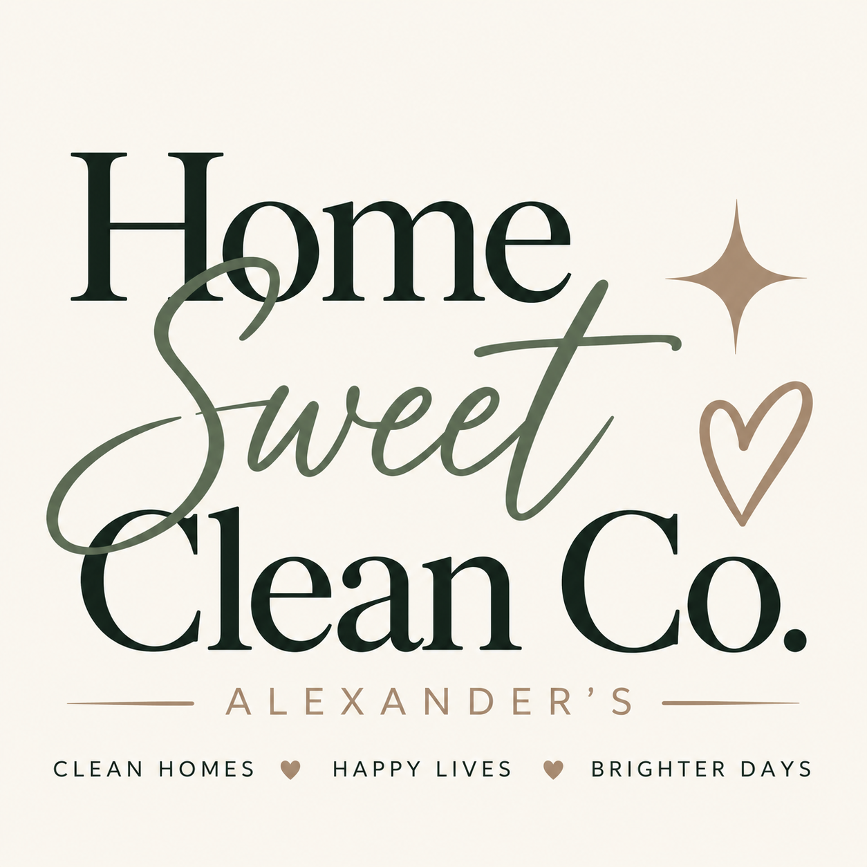 Alexander's Home Sweet Clean Co. logo